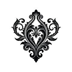 heart with floral ornament vector
