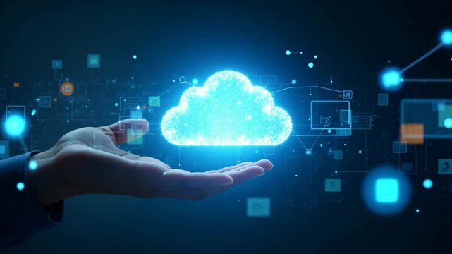 Professional Image Capturing: Innovative Cloud Ecosystem Integration for Hybrid Platforms, Optimizing Digital Infrastructure & Seamless Connectivity in Photo Stock Concept