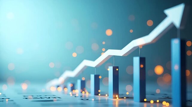 Set Strategic Mid-Year Goals: Refined Photo Stock Visuals & Analytics for Measurable Corporate Success - Conceptual Images with Empty Space for Customization