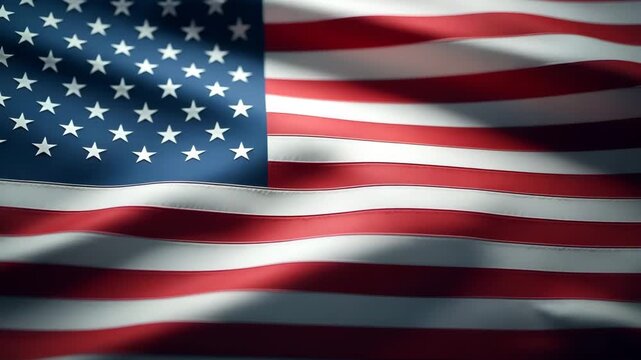 Striking Memorial Day flag display showcasing prominent patriotic emblems and refined color balance with meticulously arranged lighting suitable for high resolution photo stock environments in  Photo 
