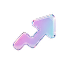 Abstract Graphic Arrow Icon, Digital Design, Modern Aesthetic, Illustration, Minimalist Style, Upward Movement Concept