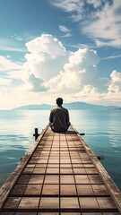 Tranquility by the Lake: A Moment of Peace and Reflection