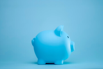 A hand is dropping coins into a piggy bank. The concept of saving and investing.