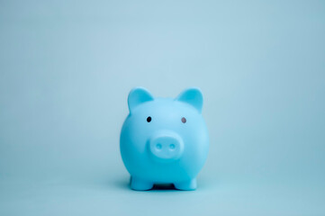 A hand is dropping coins into a piggy bank. The concept of saving and investing.