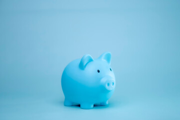 A hand is dropping coins into a piggy bank. The concept of saving and investing.