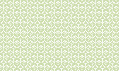 Seamless leaf pattern with a soft green background. Minimal and natural design ideal for eco-friendly themes, wallpaper, fabric, packaging, or decorative projects with organic style.
