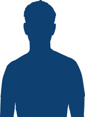 Man silhouette on white background