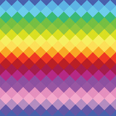 A seamless geometric pattern with a rainbow color palette. fabric pattern
