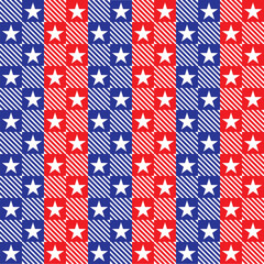 Modern abstract star pattern with red and blue lines. fabric pattern	
