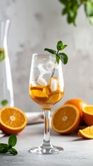 Refreshing Orange and Mint Summer Cocktail