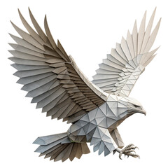 Obraz premium Majestic origami eagle with outstretched wings embodies freedom, power, and soaring ambition for impactful branding.