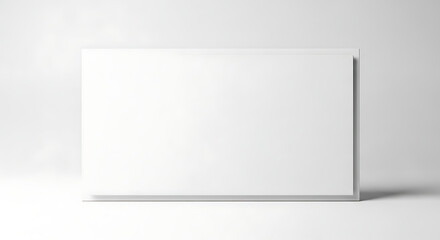 Fototapeta premium Minimalist White Rectangular Display Stand on Clean Studio Background