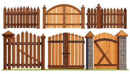 Wooden fences and gates