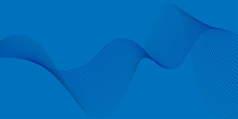 Abstract blue wave vector illustration with a flowing line pattern. abstract Curved wavy lines tech futuristic motion background technology line stripe isolated science digital flowing black line. art
