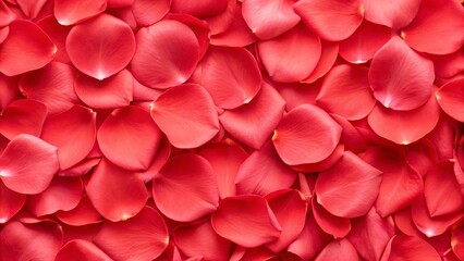 Obraz premium Soft delicate red rose petals scattered seamlessly, creating a romantic floral surface background with gentle textures