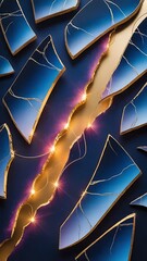 Shattered Dreams & Golden Pathways: Abstract Art Photography