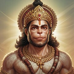 Lord Hanuman: Powerful Digital Art of Hindu Deity