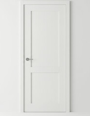 White Interior Door with Silver Hardware