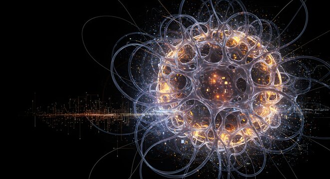 Abstract glowing sphere design