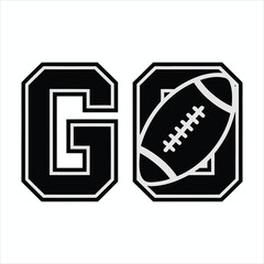 Go Football Typography Sports Design