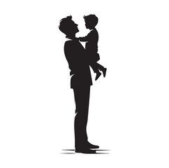 Father vector and silhouette