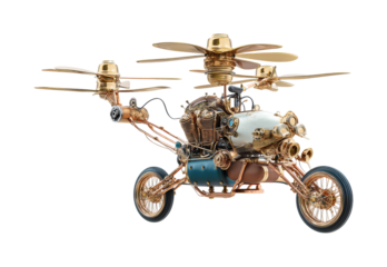 Innovative steampunk drone design model unique