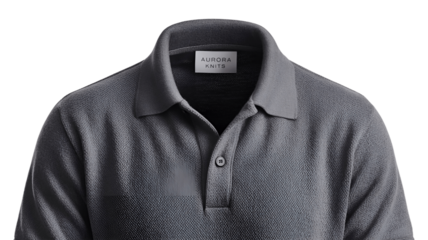Classic grey polo shirt, a timeless staple of casual and semi-formal fashion.