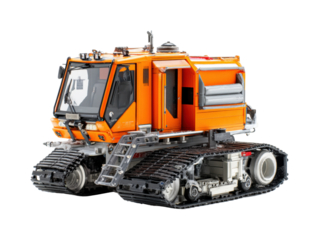 Heavy machinery operation in industrial zone model showcase detail