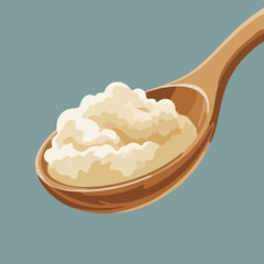 Scooping creamy mashed potatoes