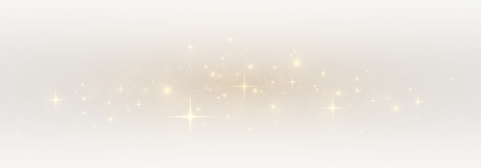 Glistering stardust and sparkling confetti with glowing light flares. Vibrant particles, shiny stars, and magical textures on a transparent festive background.
