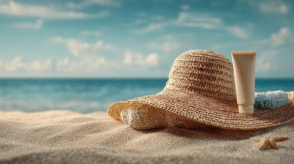 Beach Vacation Essentials: Sun Hat, Sunscreen, and Relaxation