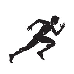 A dynamic vector illustration of a running man, ready for various design applications EPS | Art & Illustration