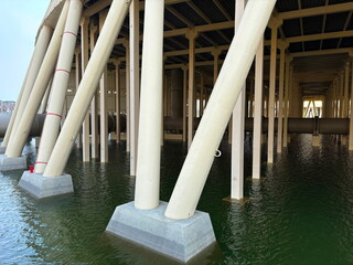 Industrial cooling towers of the electric station