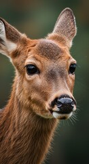 Obraz premium Alert Deer Portrait with Focused Gaze