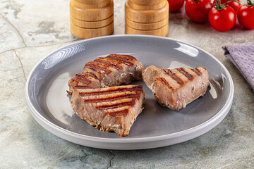 Gourmet Grilled tuna fish steak
