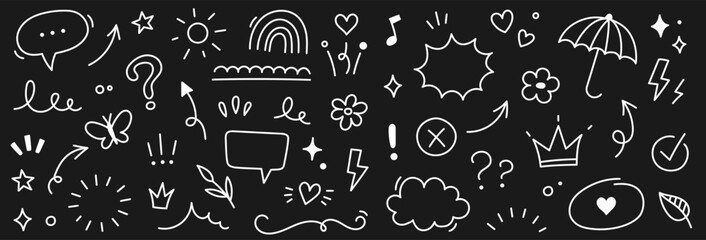 Icon cute background line flower element hand heart pattern star drawn. Cloud icon cute background vector sticker crayon cartoon child children arrow sketch summer school shape chalk text set graphic