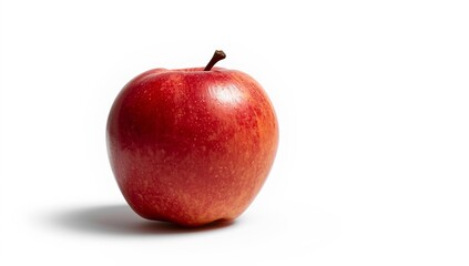 red apple on white background
