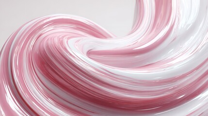 Pink and White Swirling Fluid Abstract Background