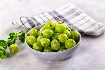 Ripe sweet juicy green gooseberry