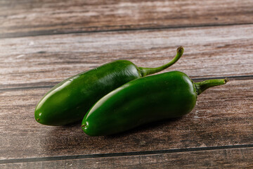 Raw ripe green jalapeno pepper