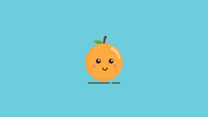 Simple cute fruit characters, simple cute orange fruit characters