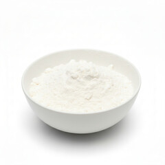 Tigela com farinha de trigo 