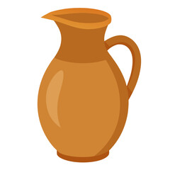 orange ceramic jug