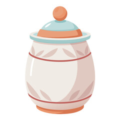 ceramic pot isolated on white