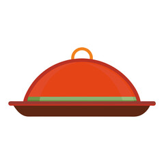 silver tray isolated on white