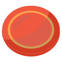 red circle button