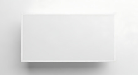 Fototapeta premium White Rectangular Object Casting Soft Shadow on a Clean, Bright Background