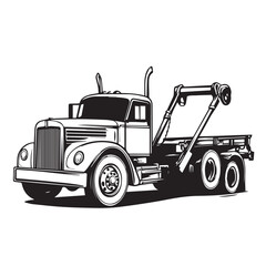 tow truck isolated on white