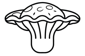 oyster mushroom vector icon