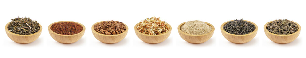 Rich Selection of Ground Spices in Open Bowls Featuring Paprika, Curry, Cumin and More